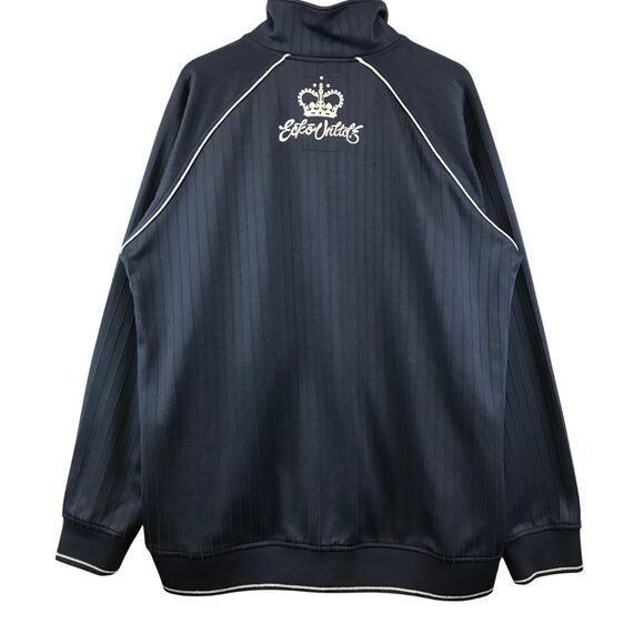 Y2K Ecko Unlimited‎ Full Zip Blue/Silver Track Jacket Pinstripe XL - Picture 2 of 12